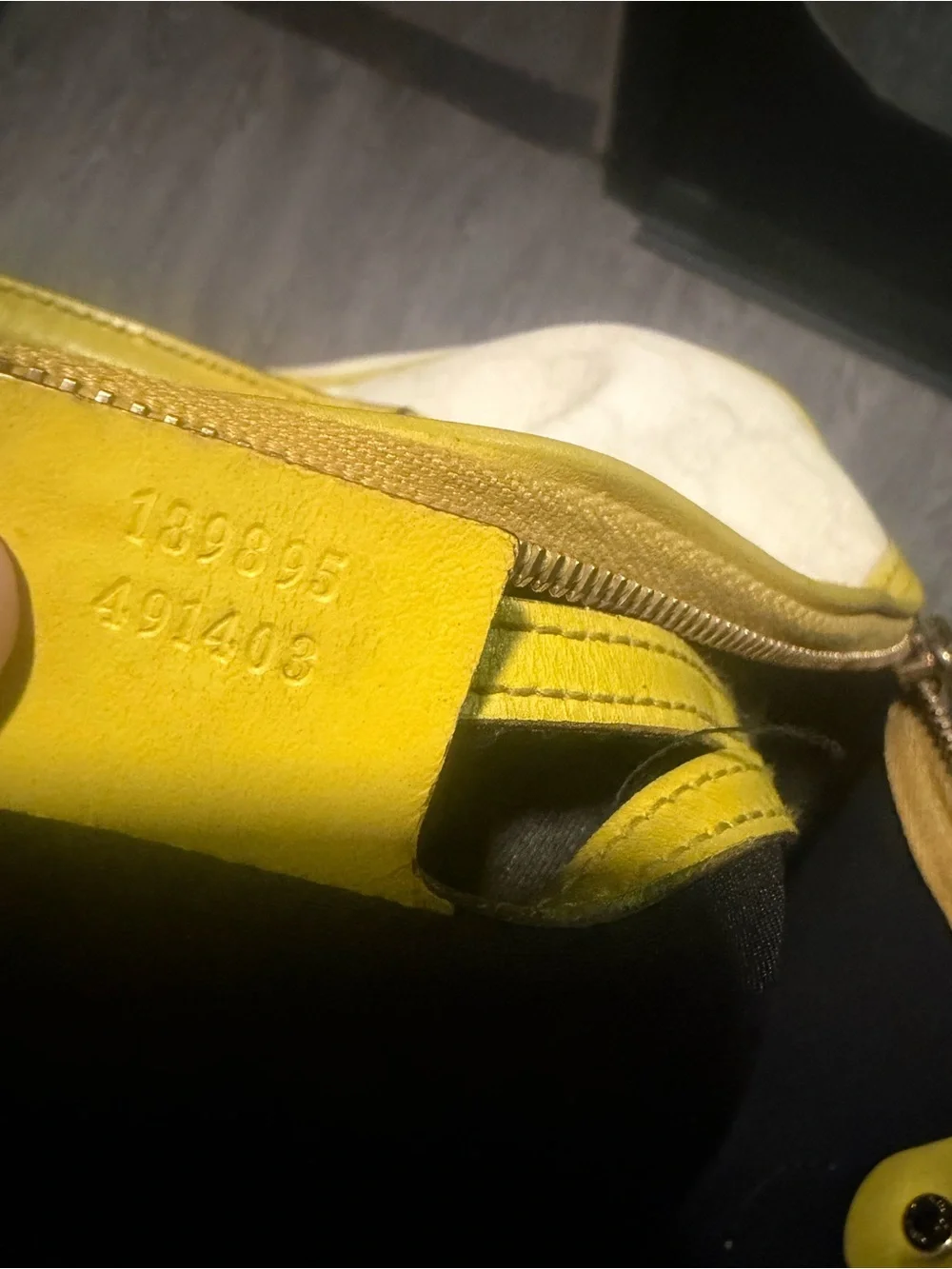Vintage Gucci White, Yellow & Black Stripe Satchel